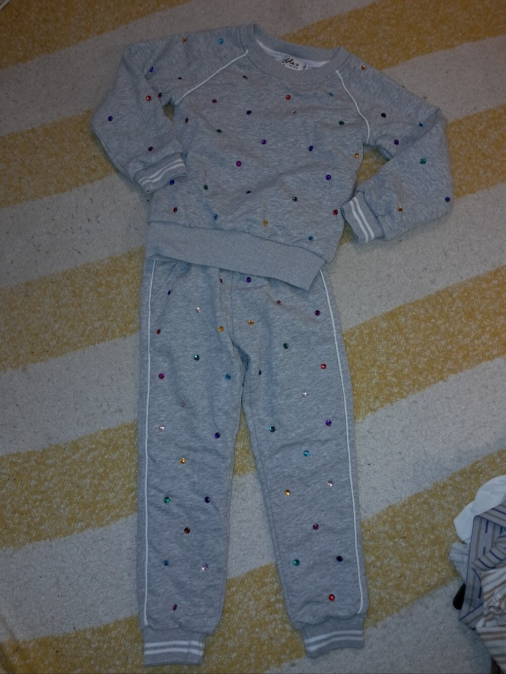 Lola the Boys brand Girls size 4, tracksuit set, with faux gems